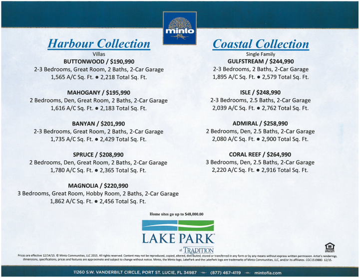 Home Prices in Lake Park Tradition